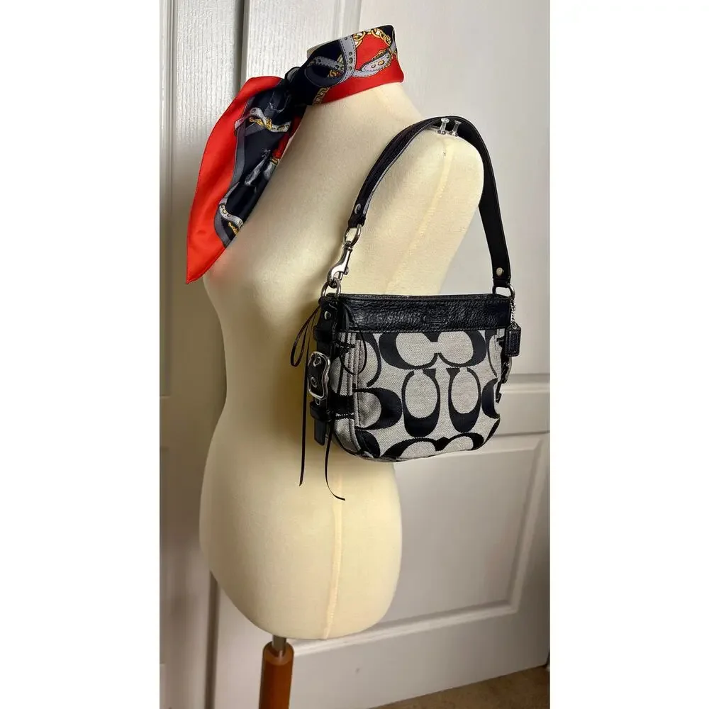 Coach Y2K Mini Zoe Compact Hobo with Matching Signature Pleated Wristlet Pouch